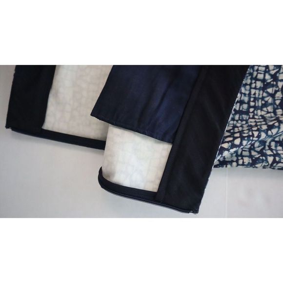 Tory Burch 11152205 Women's Sz L Blue Tribal Print Ponte Ankle Pants $250 - Picture 7 of 13